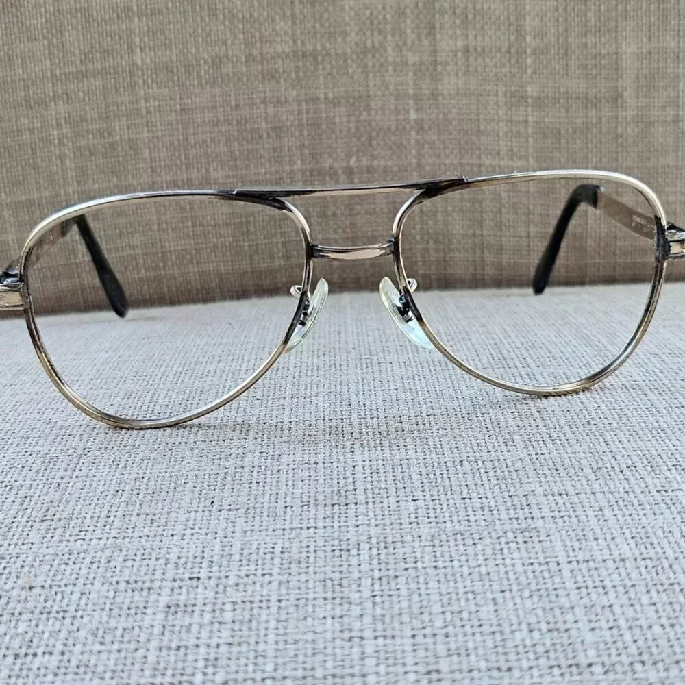 Universal Men Vintage Eyeglasses/Sunglasses Frame Gold Tone 10KRGP 5 1/2 - Picture 2 of 13